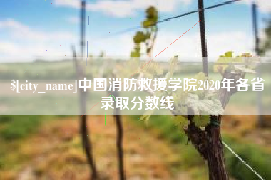 海拉尔中国消防救援学院2020年各省录取分数线