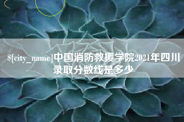 海拉尔中国消防救援学院2021年四川录取分数线是多少