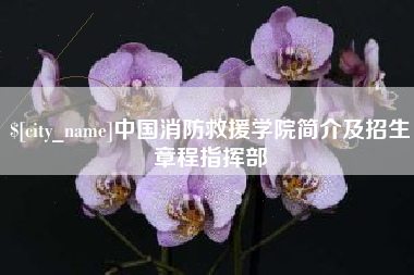 海拉尔中国消防救援学院简介及招生章程指挥部