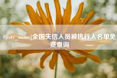 海拉尔全国失信人员被执行人名单免费查询