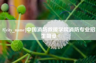海拉尔中国消防救援学院消防专业招生简章