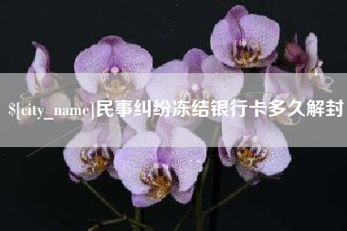 海拉尔民事纠纷冻结银行卡多久解封